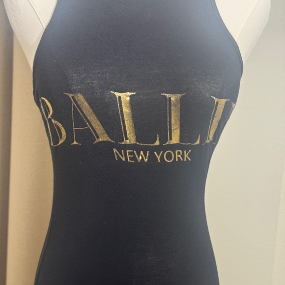 Black and Gold Bodycon Midi Dress for Night Out - Picture 2 of 2